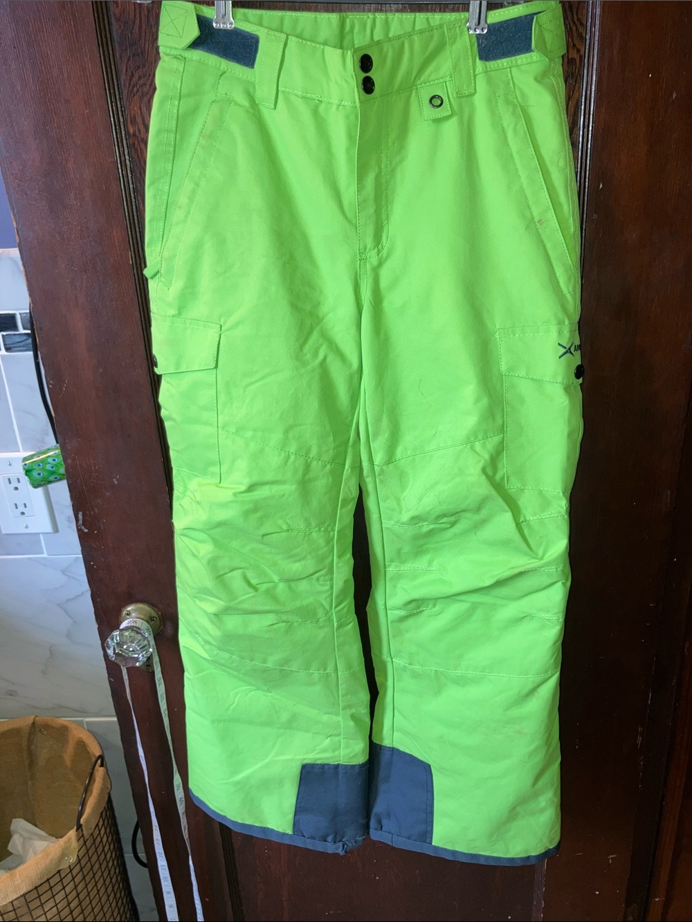 Arctix Kids Snowsports Cargo Unisex Snow Pants Lime Green Large